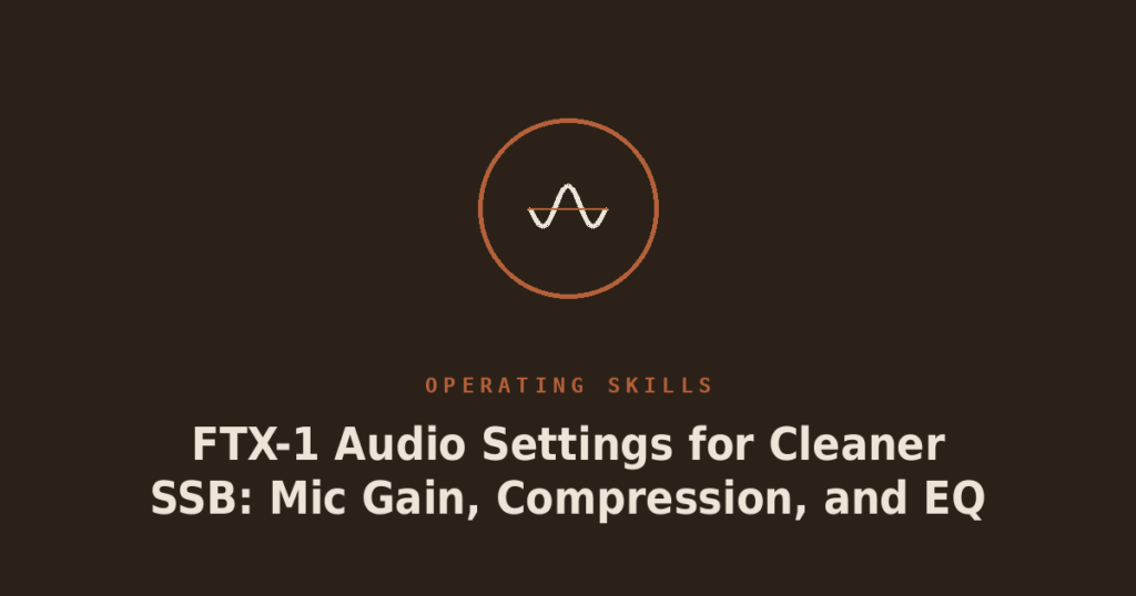 FTX-1 Audio Settings for Cleaner SSB: Mic Gain, Compression, and EQ