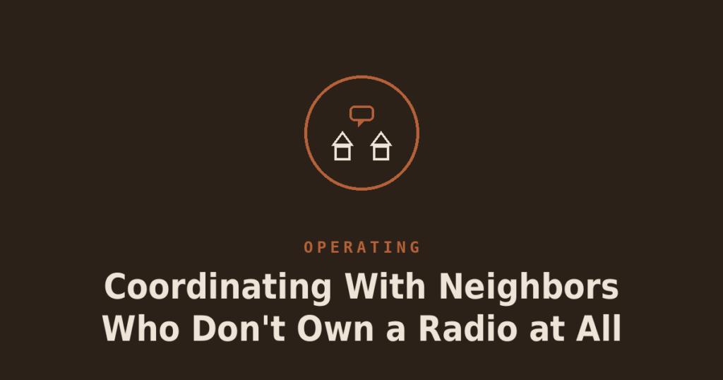 Coordinating With Neighbors Who Don’t Own a Radio at All
