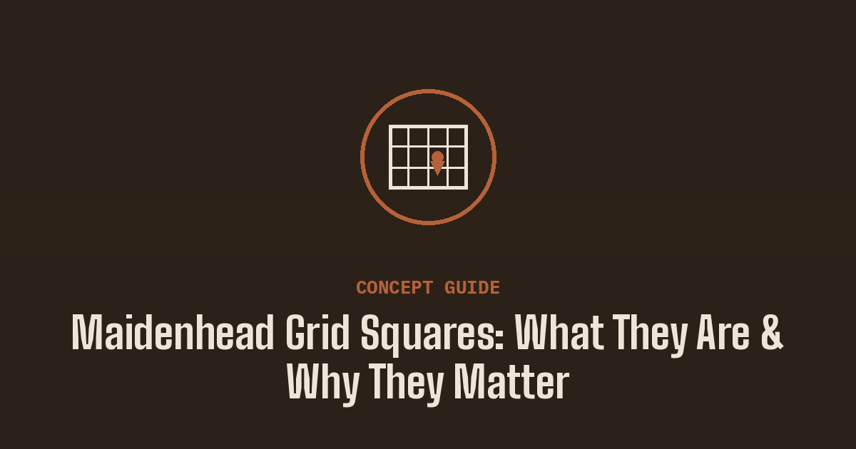 Maidenhead grid squares: what they are and why they matter