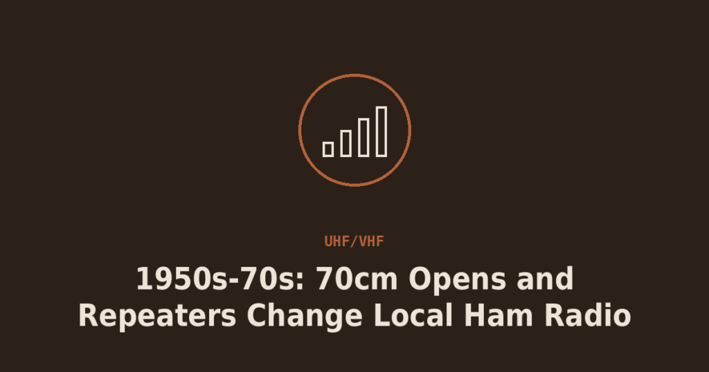 1950s-70s: 70cm Opens and Repeaters Change Local Ham Radio