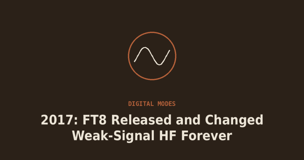 2017: FT8 Released and Changed Weak-Signal HF Forever