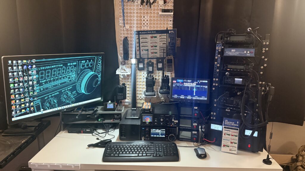 Kris, KZ7K, operating ham radio