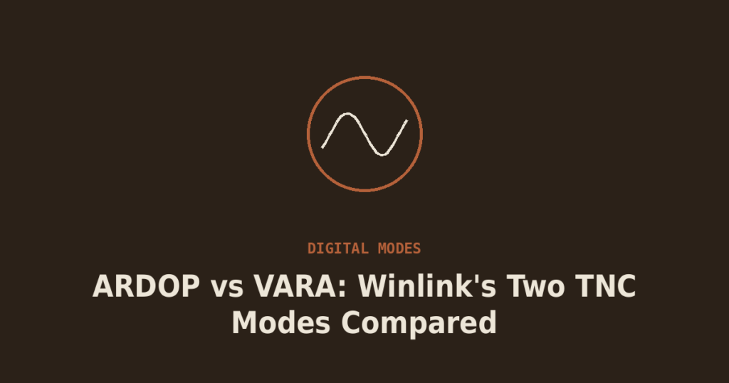 ARDOP vs VARA: Winlink’s Two TNC Modes Compared