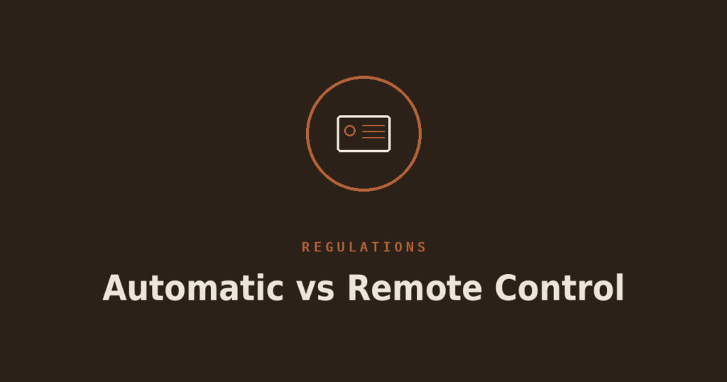 Automatic Control vs Remote Control Under Part 97
