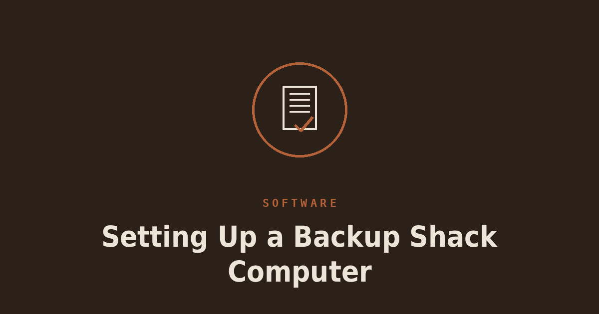 Setting Up a Backup Shack Computer: Redundancy for Software-Dependent Stations