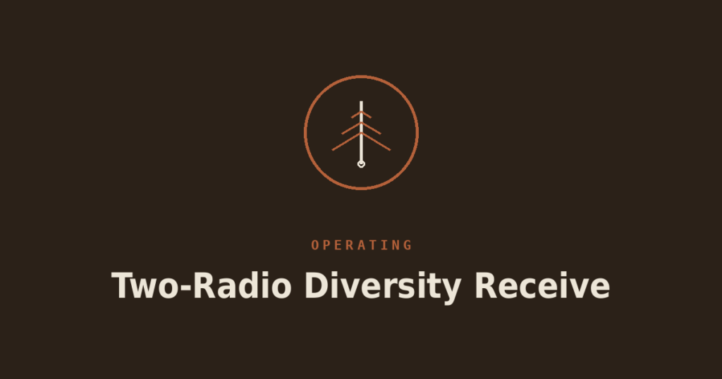 Two-Radio Diversity Receive: Reducing QRM Without a Second Antenna