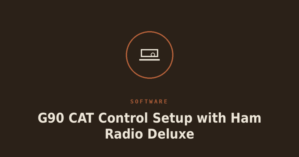 G90 CAT Control Setup with Ham Radio Deluxe