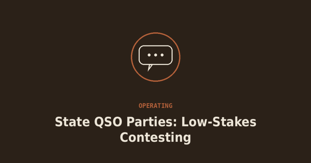 State QSO Parties: Low-Stakes Contesting for Beginners