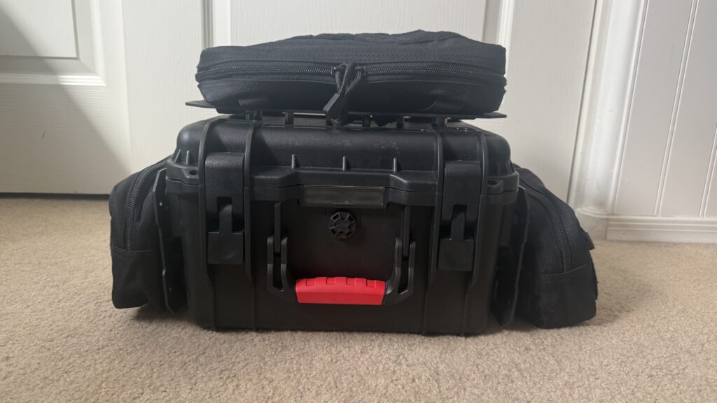 Updated Yaesu FTX-1 Optima go-box with MOLLE pouches