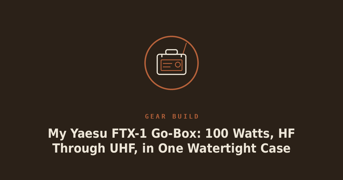 My Yaesu FTX-1 Go-Box: 100 Watts, HF Through UHF, in One Watertight Case