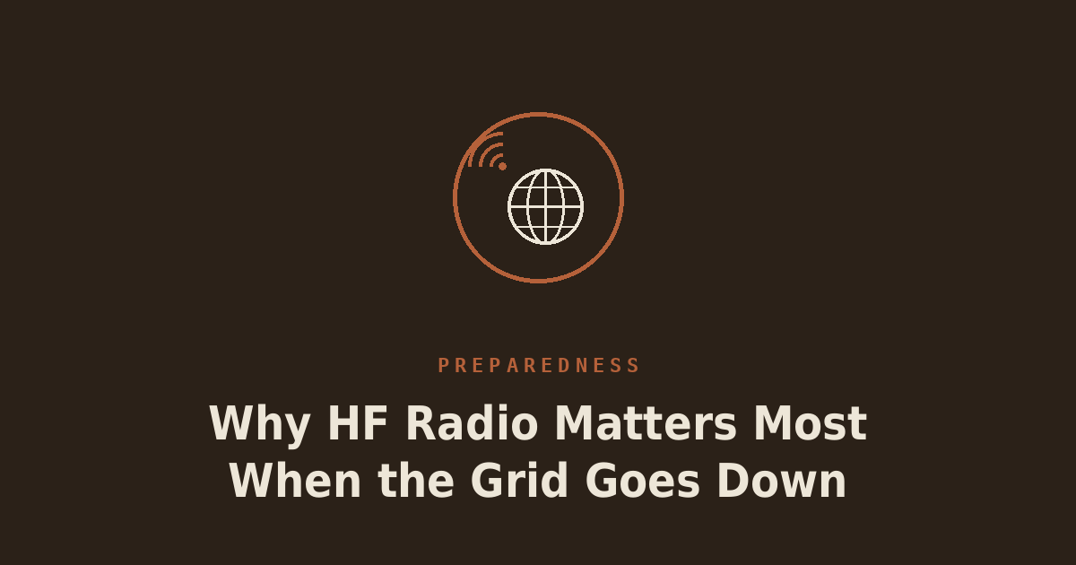 Why HF Radio Matters Most When the Grid Goes Down